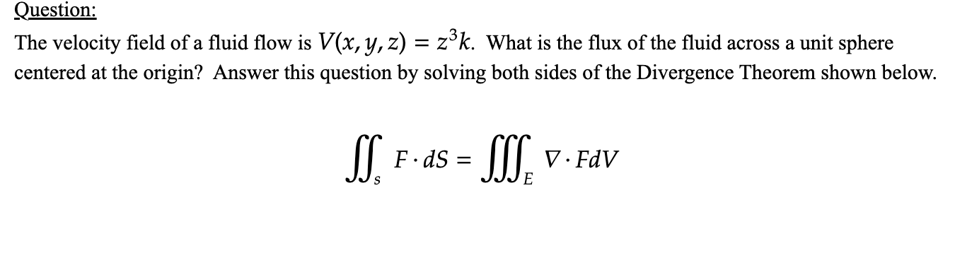 Solved Question: The velocity field of a fluid flow is V(x, | Chegg.com