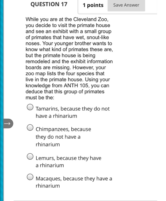 Solved QUESTION 17 1 points Save Answer While you are at the | Chegg.com