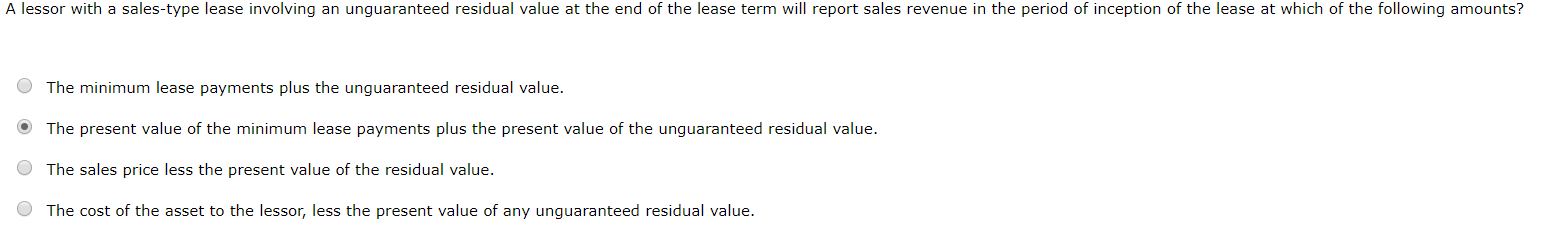 lease residual value