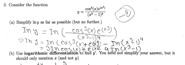 Solved y = ca 2. Consider the function cos (t)e(") (23-114 | Chegg.com