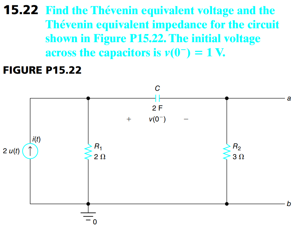 Solved 15.22 Find The Thévenin Equivalent Voltage And The | Chegg.com