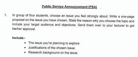 Solved Public Service Announcement Psa 1 In Group Of F Chegg Com