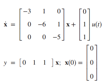 Solved Solve for y(t) for the following system represented | Chegg.com