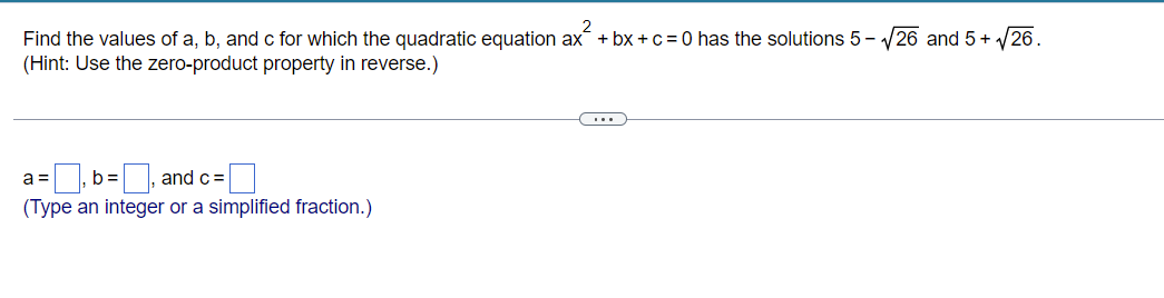 Solved Find The Values Of A, B, And C For Which The | Chegg.com