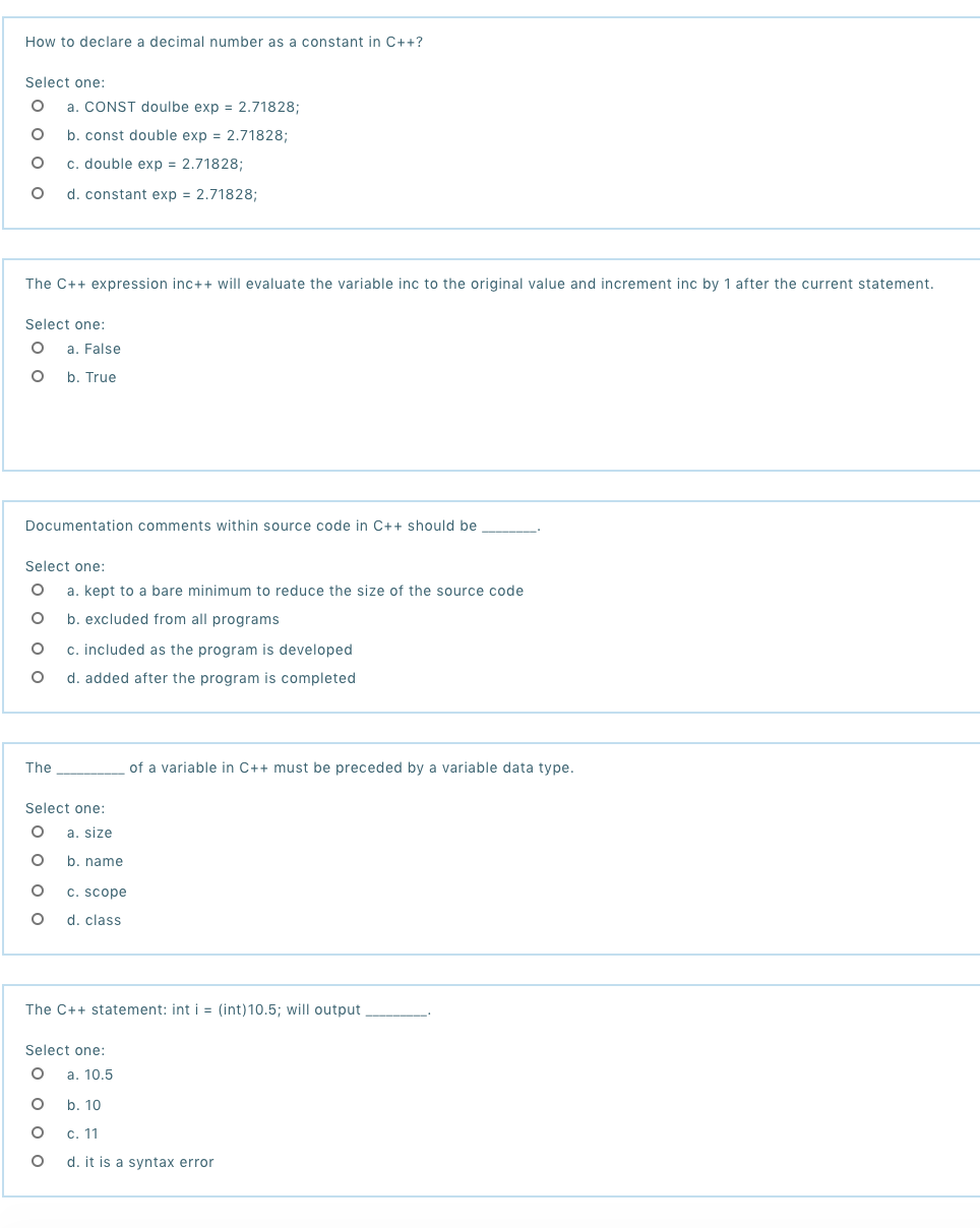 Solved How to declare a decimal number as a constant in C++? | Chegg.com