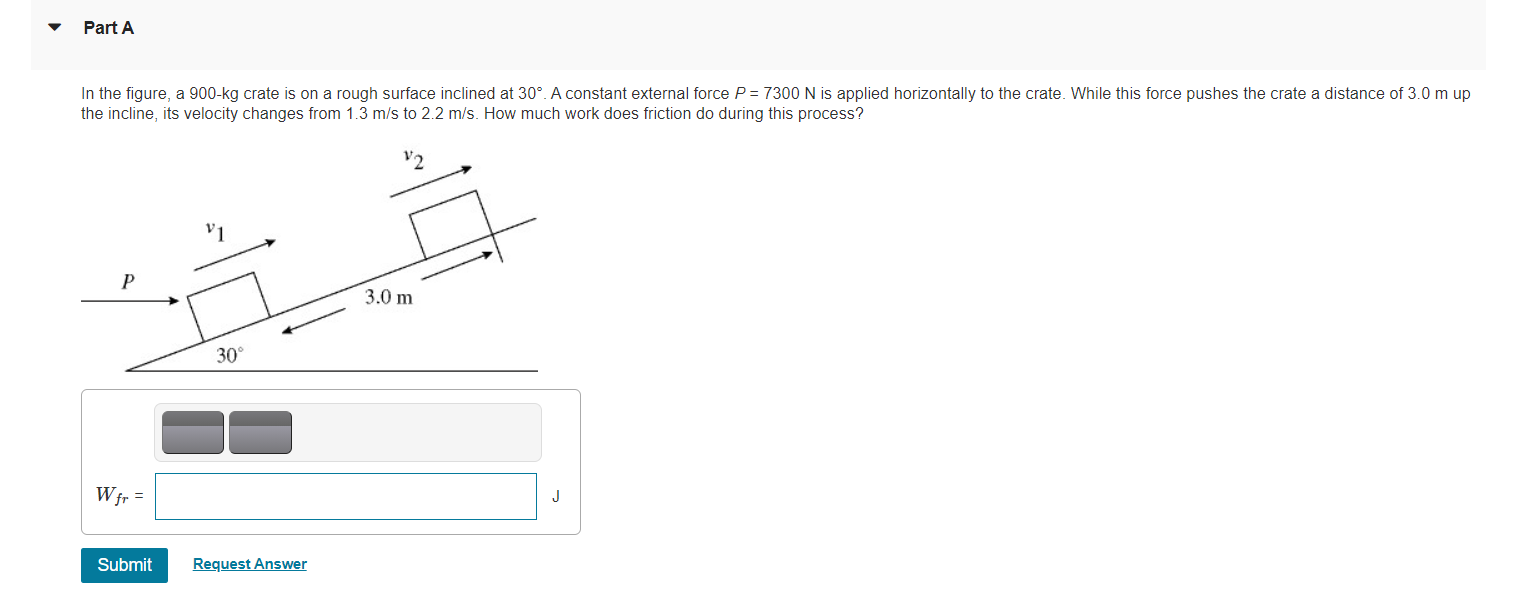 Solved Part A In the figure, a 900-kg crate is on a rough | Chegg.com