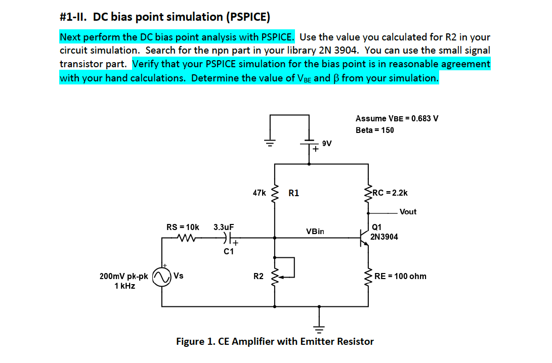 \1II. DC bias point simulation (PSPICE) Next