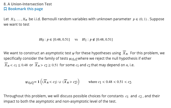 8 A Union Intersection Test Bookmark This Page Le Chegg Com