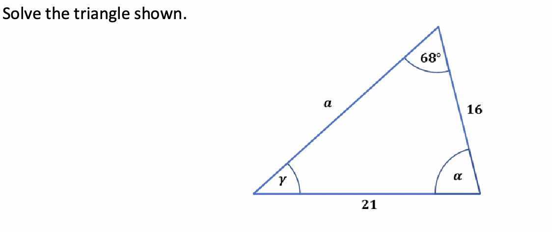 Solved Solve the triangle shown. | Chegg.com