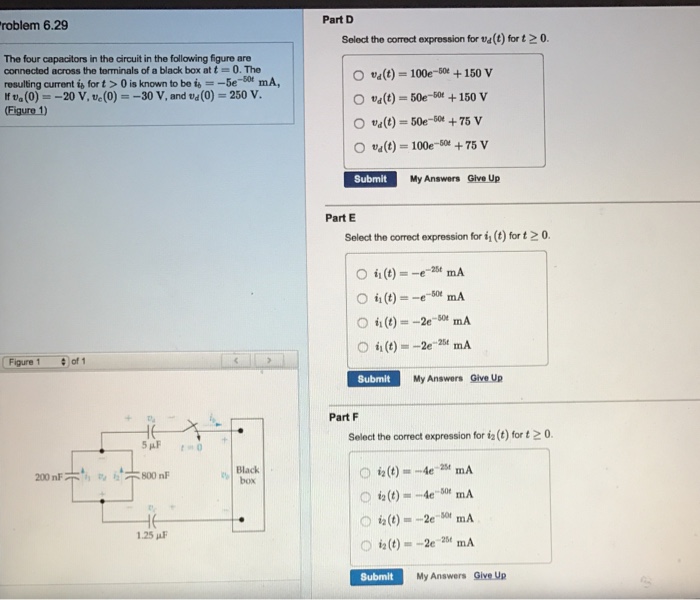 Solved Problem 6.29 Part A Select the correct expression for | Chegg.com