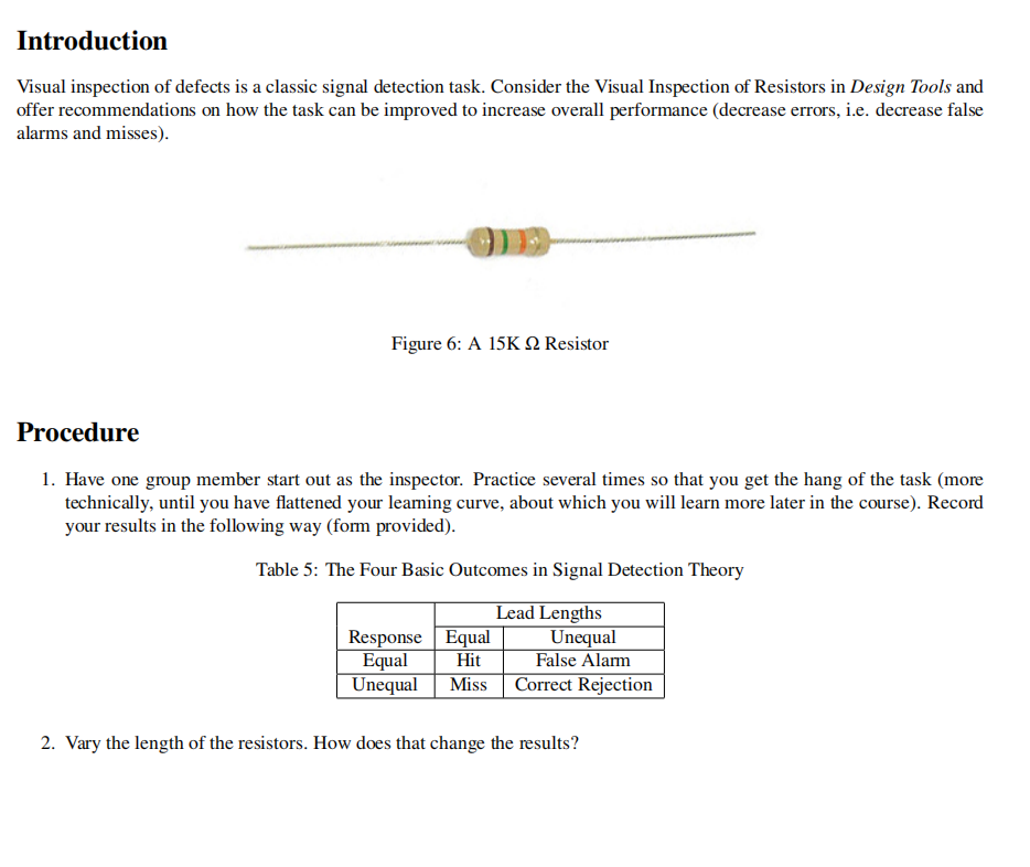Solved Introduction Visual inspection of defects is a | Chegg.com