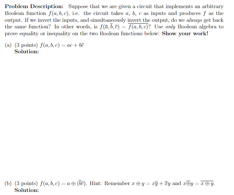 Solved Problem Description: Suppose That We Are Given A | Chegg.com