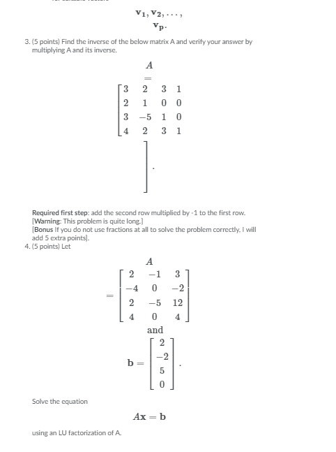 Solved Work the following problems and submit your | Chegg.com