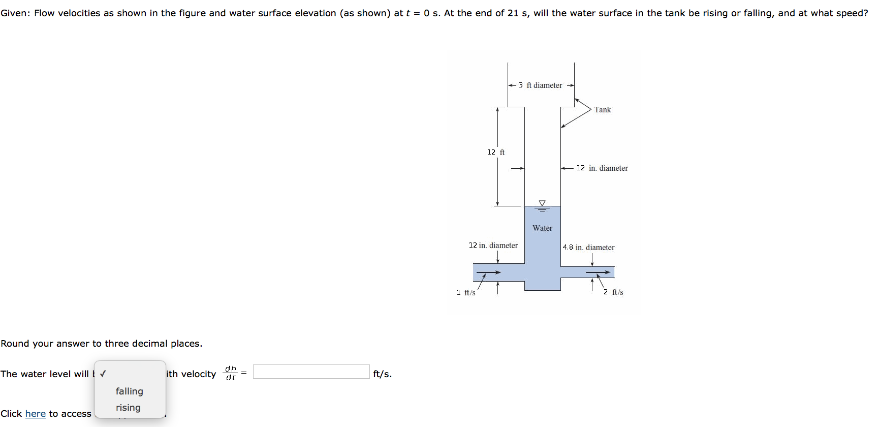 Solved Given: Flow velocities as shown in the figure and | Chegg.com