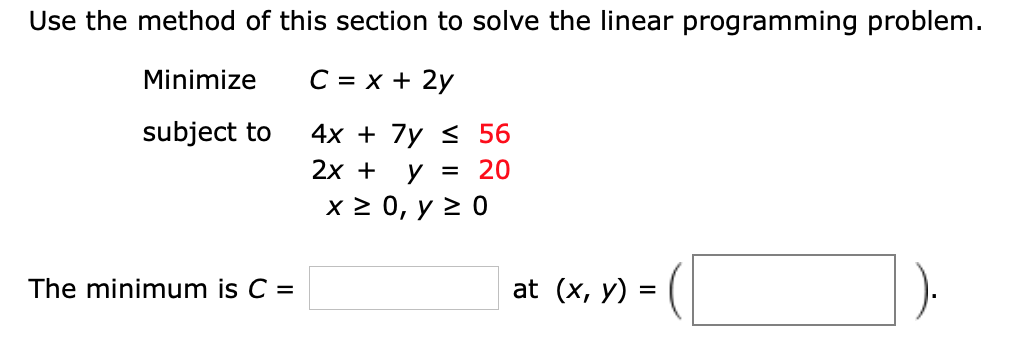 Solved Use the method of this section to solve the linear | Chegg.com