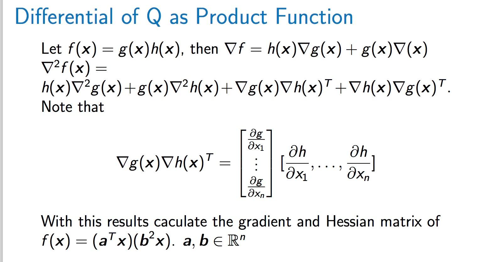 Solved Differential Of Q As Product Function Let F X G Chegg Com