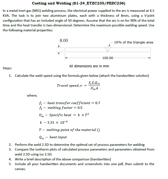 Casting and Welding In ﻿a metal inert gas (MIG)