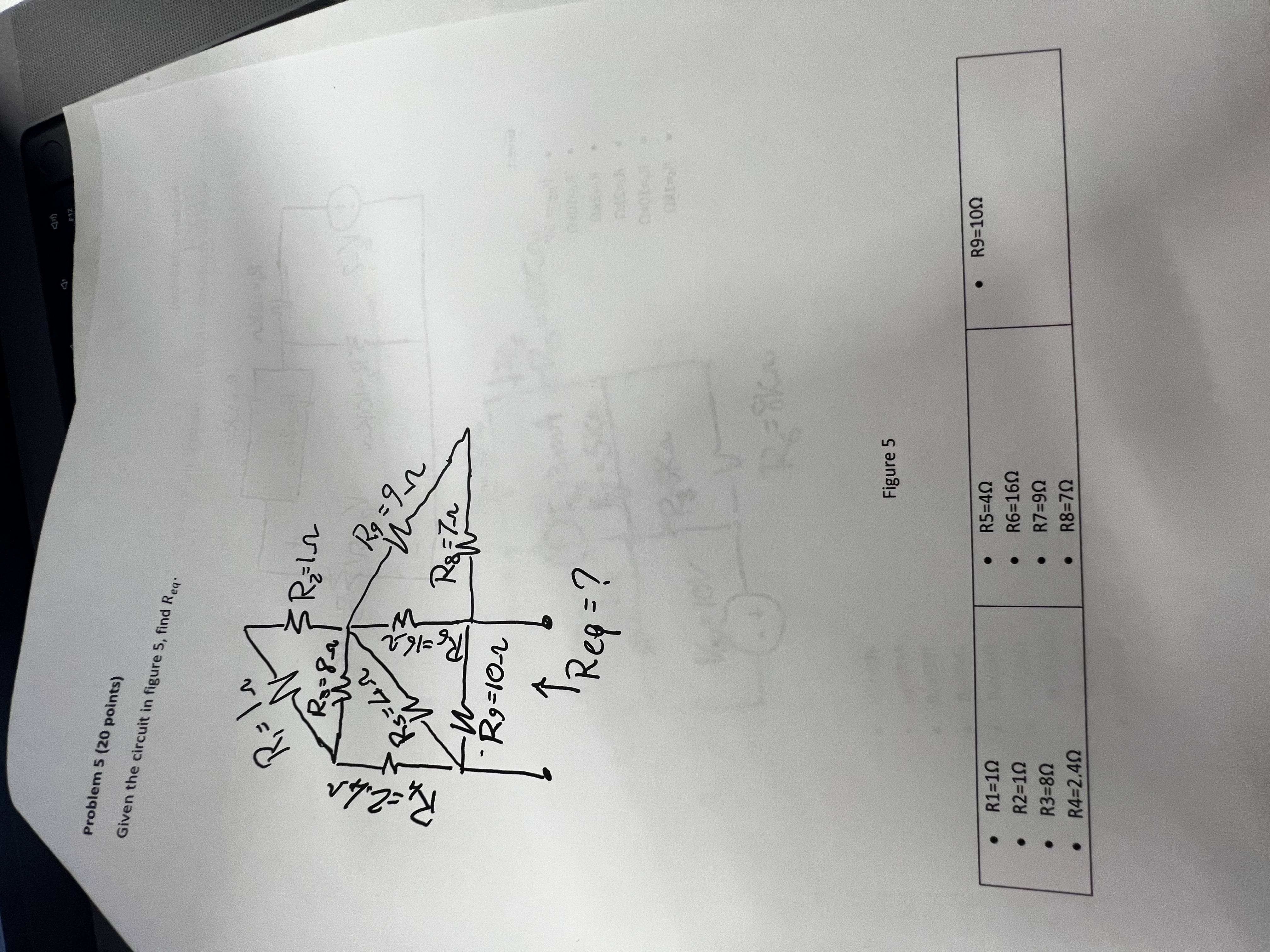 Solved Problem 5 ( 20 Points) Given The Circuit In Figure 5 | Chegg.com