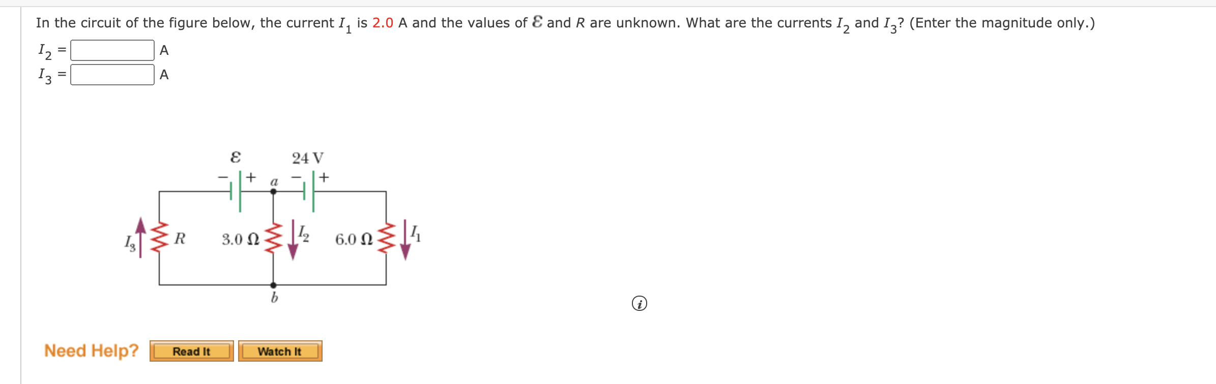 Solved In the circuit of the figure below, the current I, is | Chegg.com