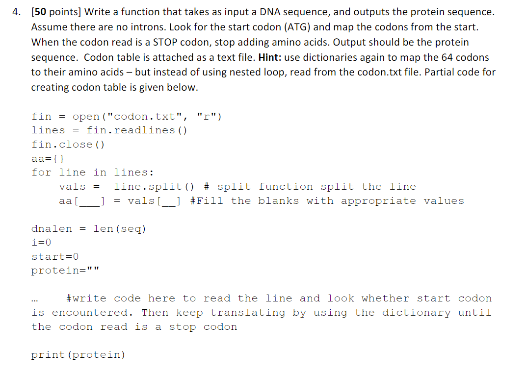Solved [50 points] Write a function that takes as input a | Chegg.com