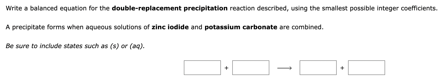 Solved Write a balanced equation for the | Chegg.com