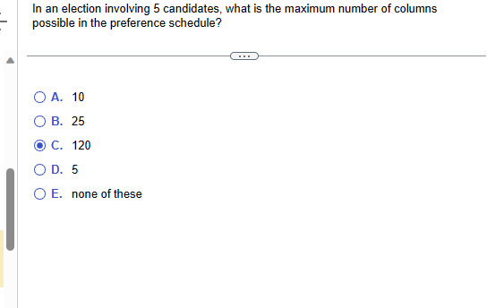 Solved In An Election Involving 5 Candidates, What Is The | Chegg.com