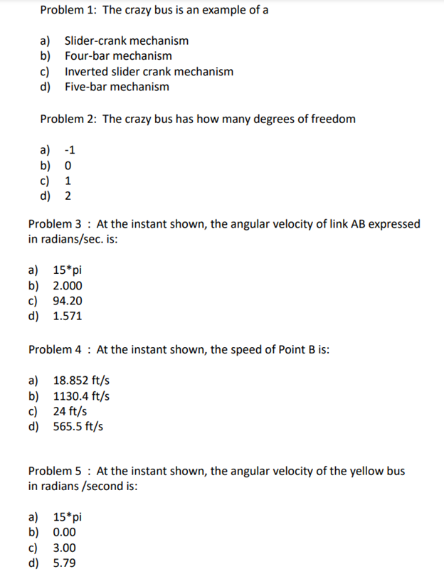 Solved CRAZY BUS CRAZY BUS А 27 ONE WAY ONE WAY PROBLEMS | Chegg.com