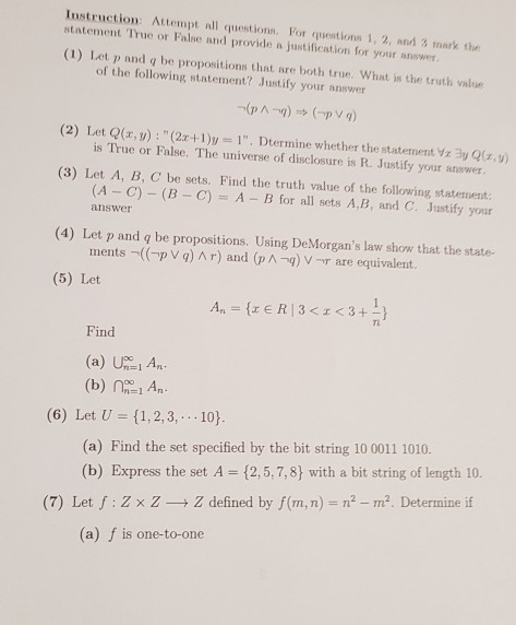 Solved Instruction Attempt All Questions For Cuestion 1 Chegg Com