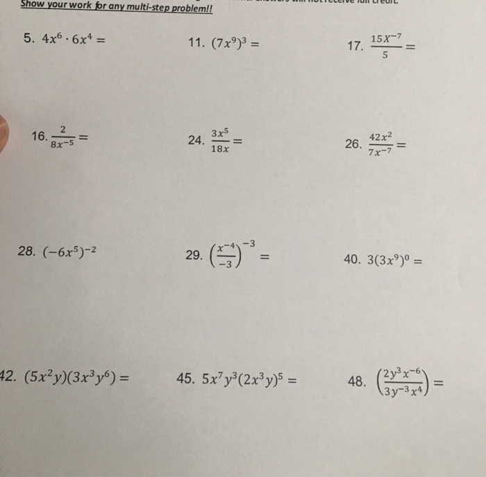 5 x 7 )  15 9x 18