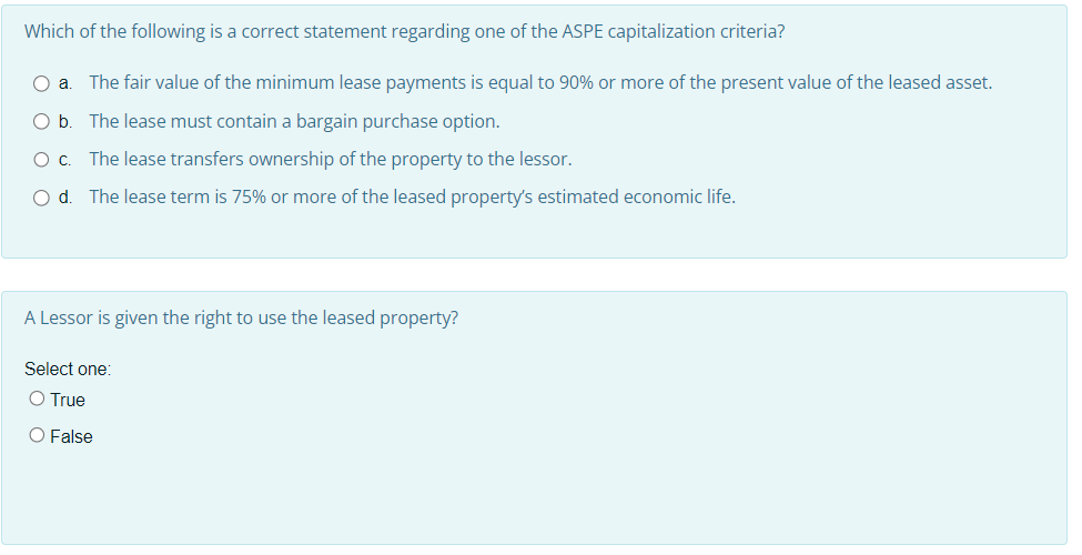 For a lessee, the minimum lease payments may include