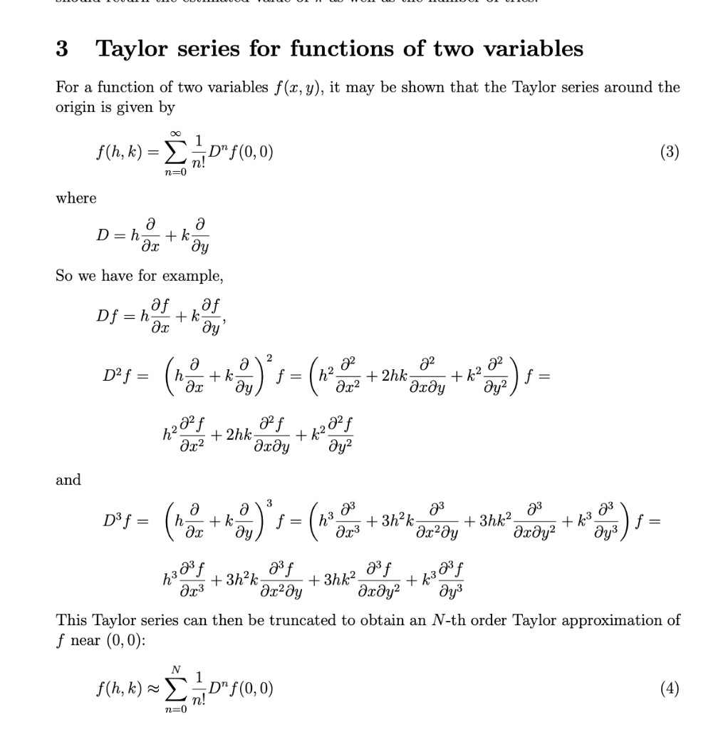 3 Taylor Series For Functions Of Two Variables For A | Chegg.com