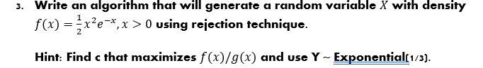 Solved 3. Write an algorithm that will generate a random | Chegg.com
