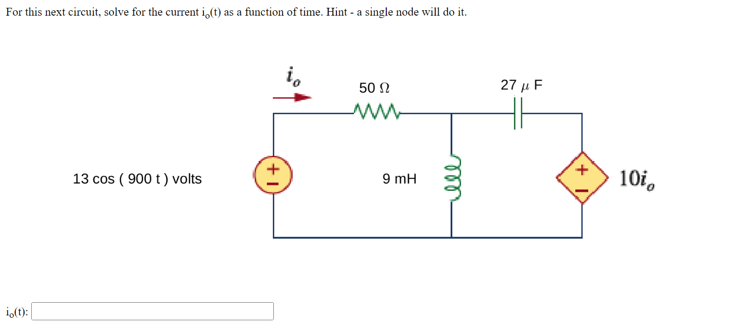 Solved For the circuit shown below, solve for the voltage | Chegg.com