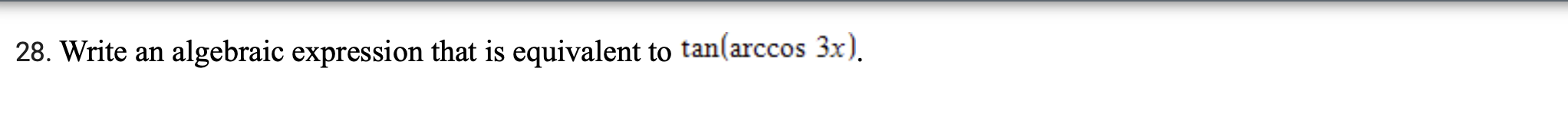 Solved Write an algebraic expression that is equivalent to | Chegg.com