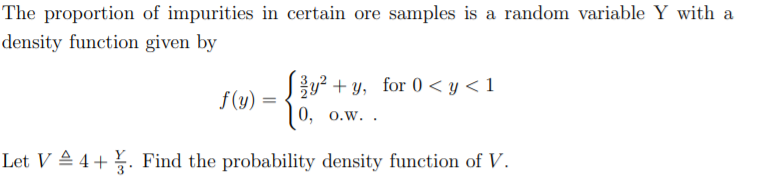 Solved The proportion of impurities in certain ore samples | Chegg.com