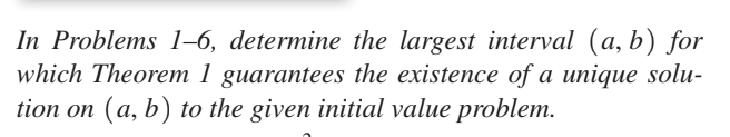 Solved In Problems 1-6, Determine The Largest Interval (a,b) | Chegg.com