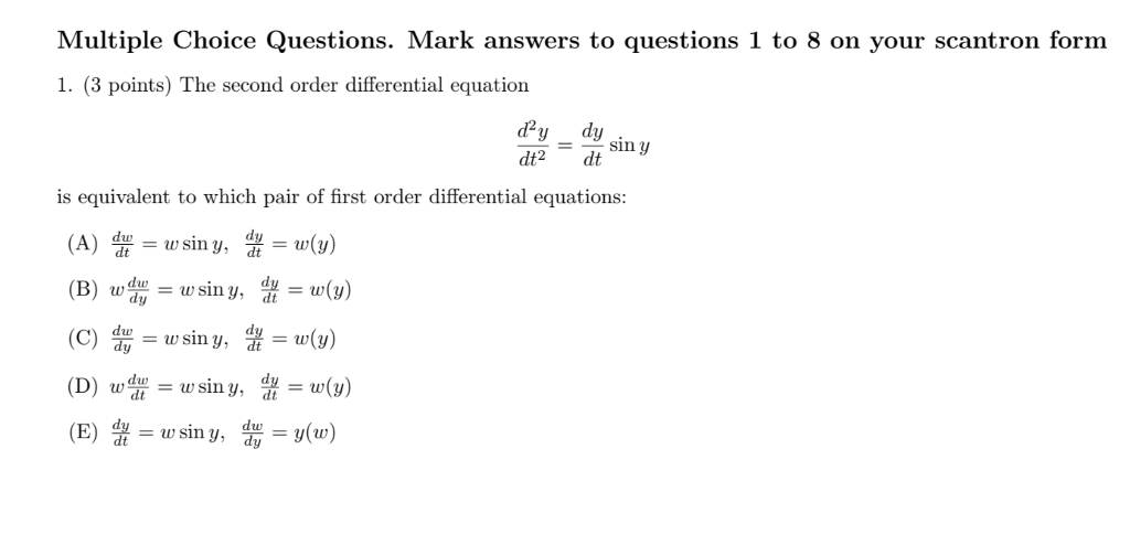 Solved Multiple Choice Questions. Mark Answers To Questions | Chegg.com