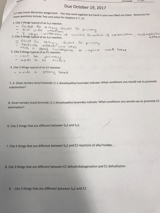 Solved Given a tertiary bromide indicate what conditions you | Chegg.com