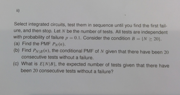 Solved i) Select integrated circuits, test them in sequence | Chegg.com