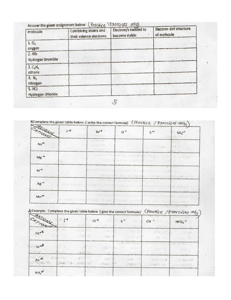 Solved Complete the table (make your answers clear and write | Chegg.com