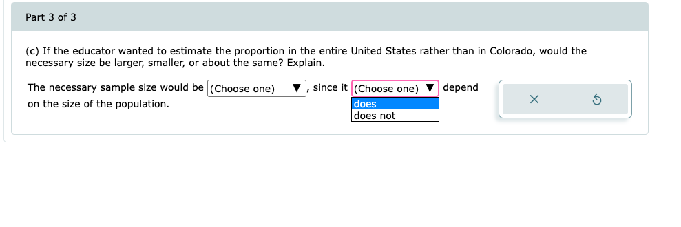 Solved Part: 2/3 Part 3 of 3 (c) If the educator wanted to | Chegg.com