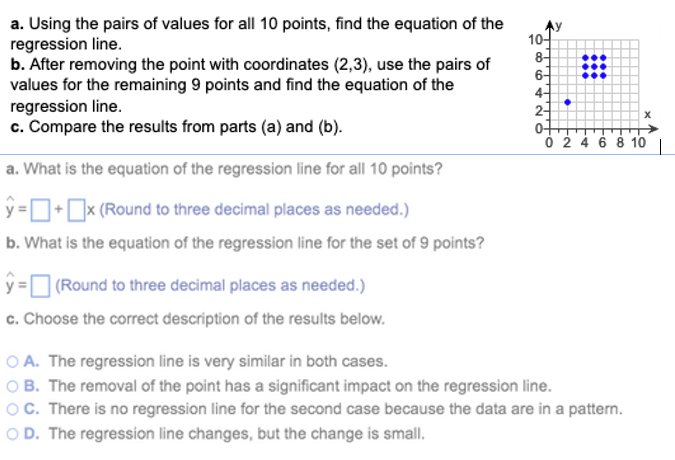 Solved 10- 8- 6- 4- 2- х 0 2 4 6 8 10 a. Using the pairs of | Chegg.com