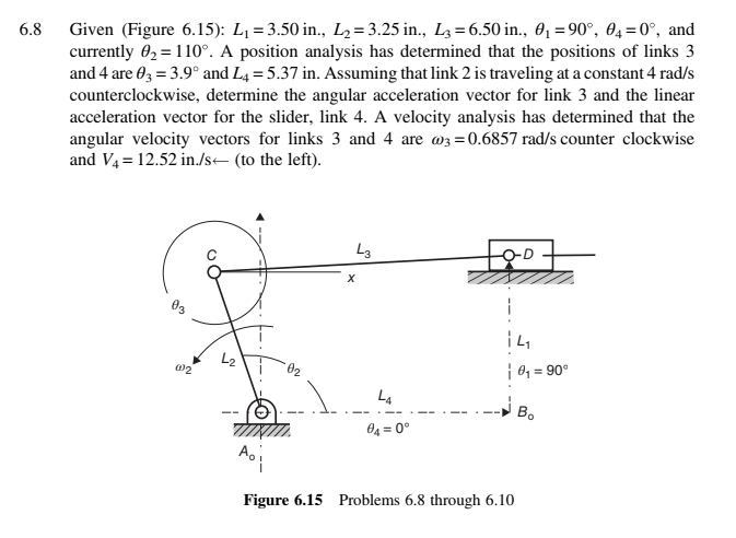 Solved 6.8 Given (Figure 6.15): L1 = 3.50 in., L2 = 3.25 | Chegg.com