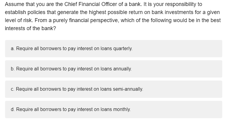 Solved Assume That You Are The Chief Financial Officer Of A | Chegg.com