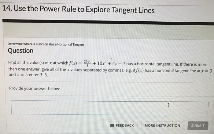 Solved 14. Use the Power Rule to Explore Tangent Lines | Chegg.com