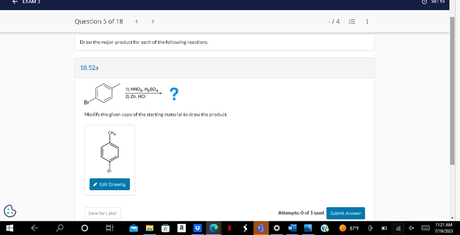 Solved Draw the major product for each of the following | Chegg.com