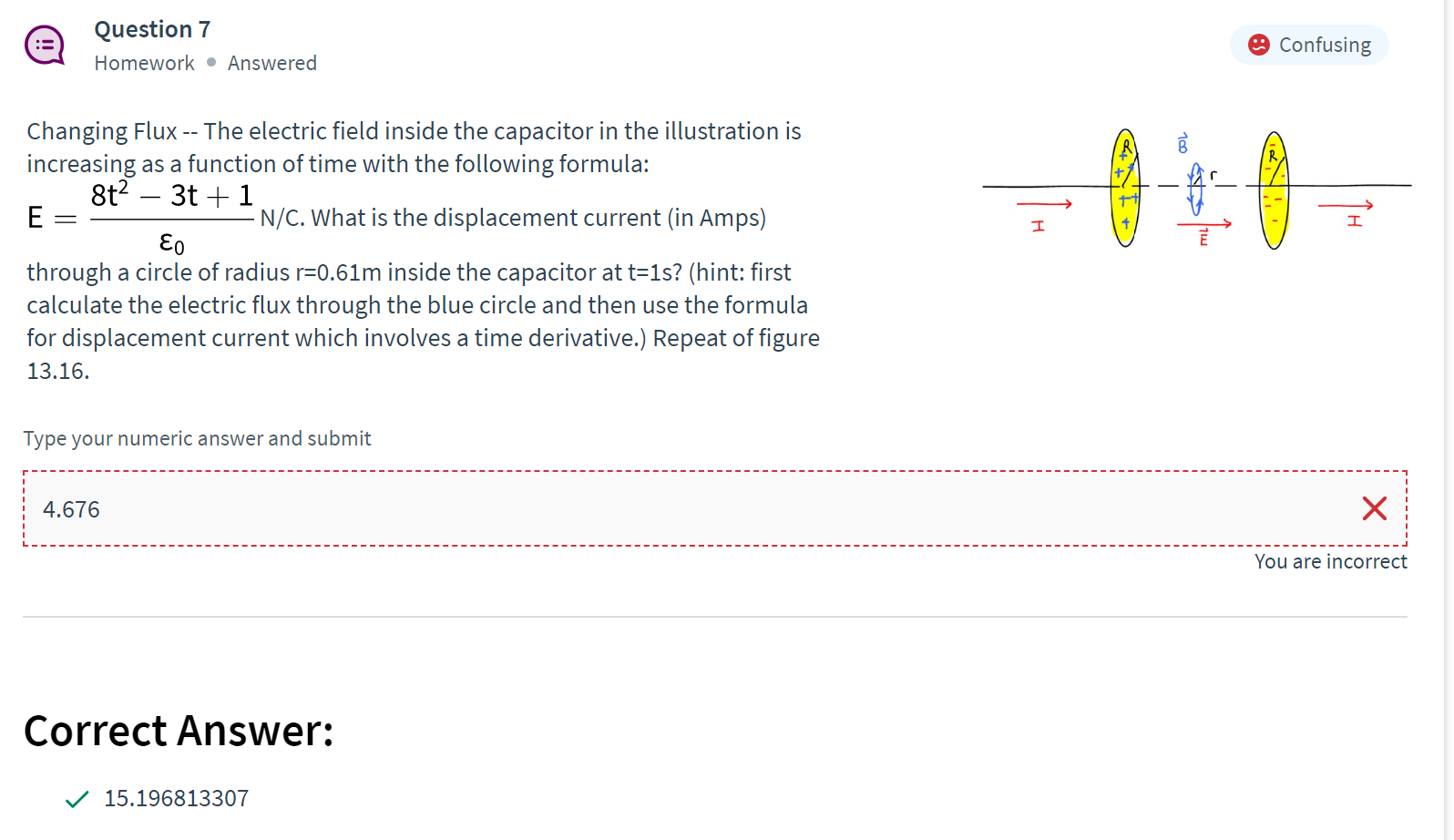 Solved Changing Flux -- The electric field inside the | Chegg.com