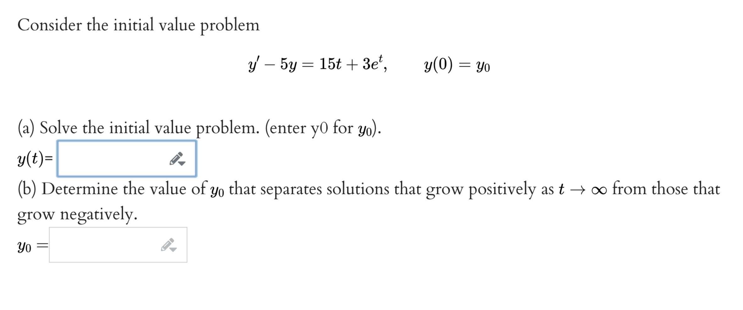 Solved Consider the initial value problem | Chegg.com