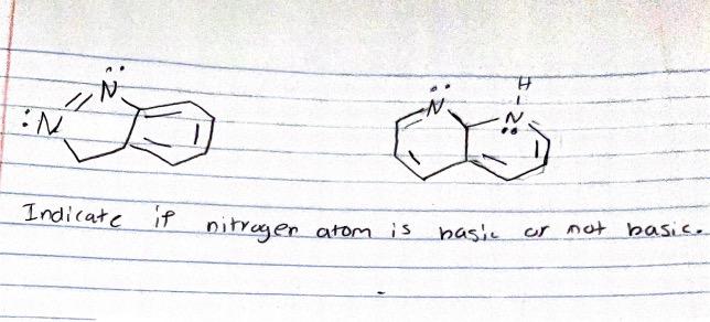 Solved N Indicate if nitrogen atom is basic H or not basic. | Chegg.com