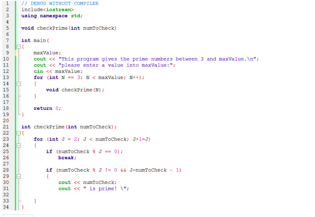 Solved There are 15 bugs in this program. Find 10 or more | Chegg.com